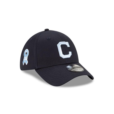 Blue Cleveland Indians Hat - New Era MLB Father's Day 39THIRTY Stretch Fit Caps USA5467139